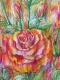 Rot-Gelbe Rose - Wolfgang Archibald Nagl - Aquarell auf Pappe - Sonstiges - 