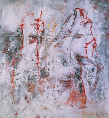 Rot - grau (2004) -  Ines Kollar - Array auf Array - Array - 
