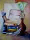 das unbeschriebene Bratt I - Helen Lang - Acryl auf Pappe - Ohnmacht - Impressionismus