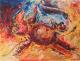 Fliegendes Schwein - Kiki  Maria - Acryl auf Leinwand - Haustiere - Expressionismus-GegenstÃ¤ndlich