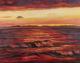 Rotes Abendmeer - Edda  Felmy - Acryl auf Nessel - Meer-Abend-Sonnenuntergang - 