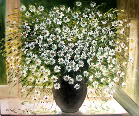 ---Camomile Bouquet in the Window - Gala Bogiel - Array auf Array - Array - 