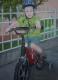 Mein bester Freund - Fahrrad! - Eduard Kyrsanov - Acryl auf Leinwand - Kinder - Fotorealismus