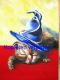 Katze Sleepy Wizard - Sonja Lowe - Ãl auf Leinwand - Katzen - 