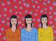 3 IrmÃ¤s - Carol Midlej - Acryl auf Leinwand -  - Figuration-Naiv