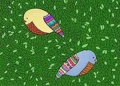 Passarinhos / Two little birds - Carol Midlej - Array auf - Array - Passarinhos / Two little birds - Carol Midlej - Array auf - Array -