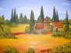 Toscana II- - Edith Merkelbach-Gilgen -  auf Leinwand - Himmel-Wald-Wiese-Wolken - Realismus