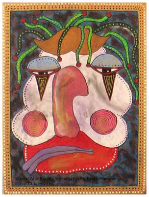 Voodoo Clown (Acryl on Canvas; 36x48) - Wolfgang Bretschneider - Array auf Array - Array - Array