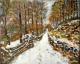 Winterweg - Roswitha Wittich - Ãl auf  - Schnee-Wald - Expressionismus