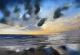 SEASCAPE - Renate Dohr - Pastell auf Karton - Meer-Wolken-Sonnenuntergang-Sturm - GegenstÃ¤ndlich-Naturalismus-Realismus