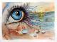 Blink of Eyes -6 - Frithjof Schulte - Enkaustik auf Papier - Fantastisch-Meer - Surrealismus