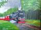 Harzer Schmalspurbahn - Sandra Sobota - Acryl auf Leinwand - Wald - 