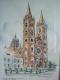 Die Kathedrale - Croatien - Zdravko Radenkovic - Tinte-Tusche-Tempera auf Karton -  - 