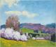 HÃ¶henweg Blumegg im FrÃ¼hling - Josef Heinzler - Thomas Knab - Ãl auf Leinwand - Reisen-BÃ¤ume-Himmel-Wald-Wiese-Wolken-FrÃ¼hling - Impressionismus