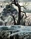 Das Wasser und die Erde - Konstantin Avdeev - Drucke-Zeichnung-DigitaleKunst auf  - Fantastisch-BÃ¤ume-Berge-Wasser - 