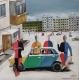 Farbmenschen, USSR - Wassilij Dahmer - ÃÂl auf Leinwand - Abstrakt-Menschen - Abstrakt-Impressionismus