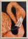 Seltene Flamingo - Wassilij Dahmer - ÃÂl auf Leinwand - VÃÂ¶gel - Impressionismus-Realismus